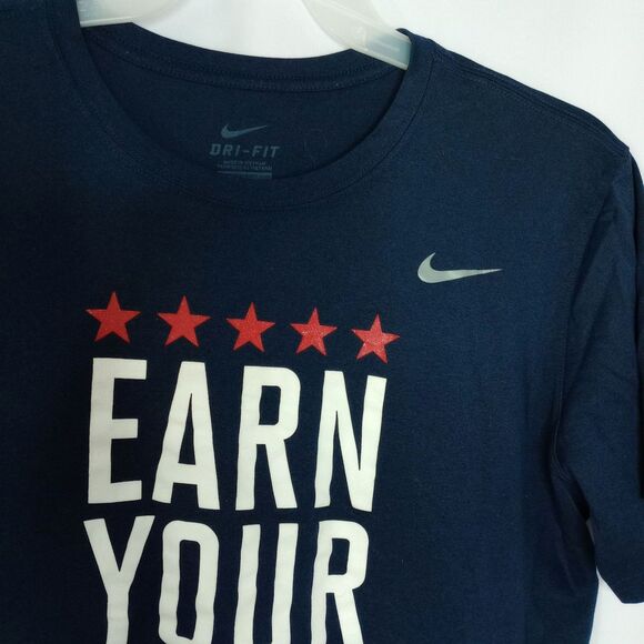 Nike Men's Dri-Fit USA Football Short Sleeve T Shirt Tee Navy Rare sz: Large - Picture 5 of 7